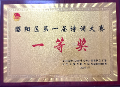 昭陽區(qū)第一屆詩詞大賽一等獎